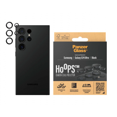 PANZERGLASS Δακτυλίδια προστασίας CAMERA Lens protection HoopS Optic Rings για Samsung GALAXY S24 Ultra 5G 2024 - ΜΑΥΡΟ - PG-1209